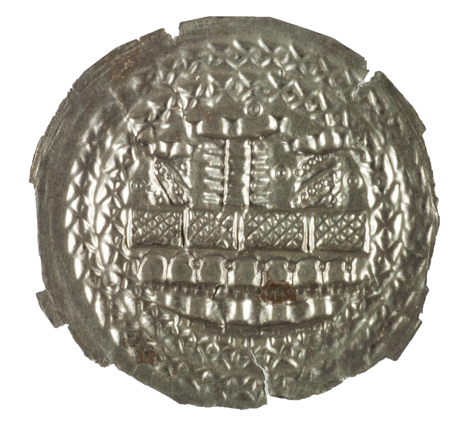 Brakteat der Markgrafschaft Meißen mit symbolhafter Darstellung, 1127-1156